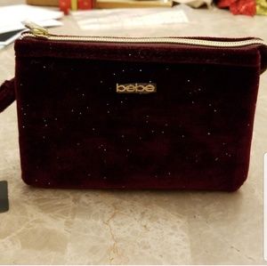 Bebe Velvet Sparkle Wristlet